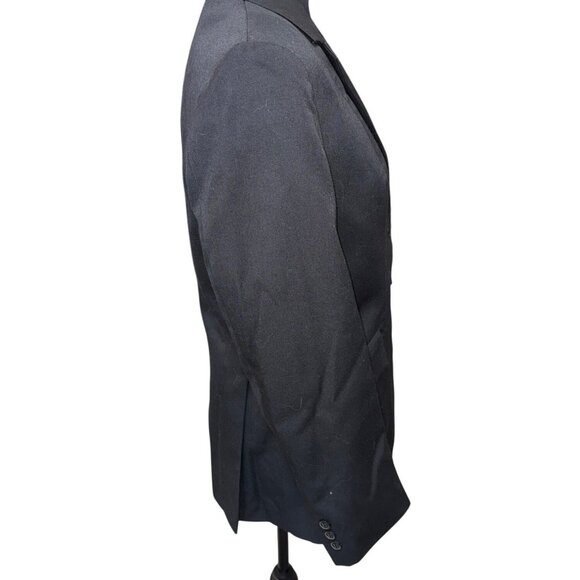 Triumph Black Riding Jacket Hunt Coat Equestrian Blazer Sz 12 Cotton Minimalist - Picture 4 of 11